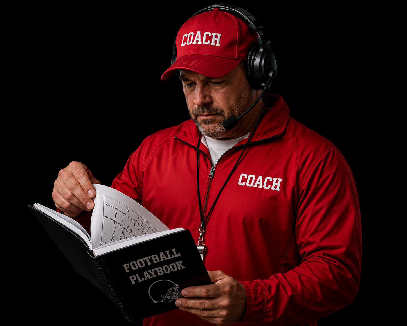 A full playbook PDF spread — cover page plus a multi-play page grouped by formation.