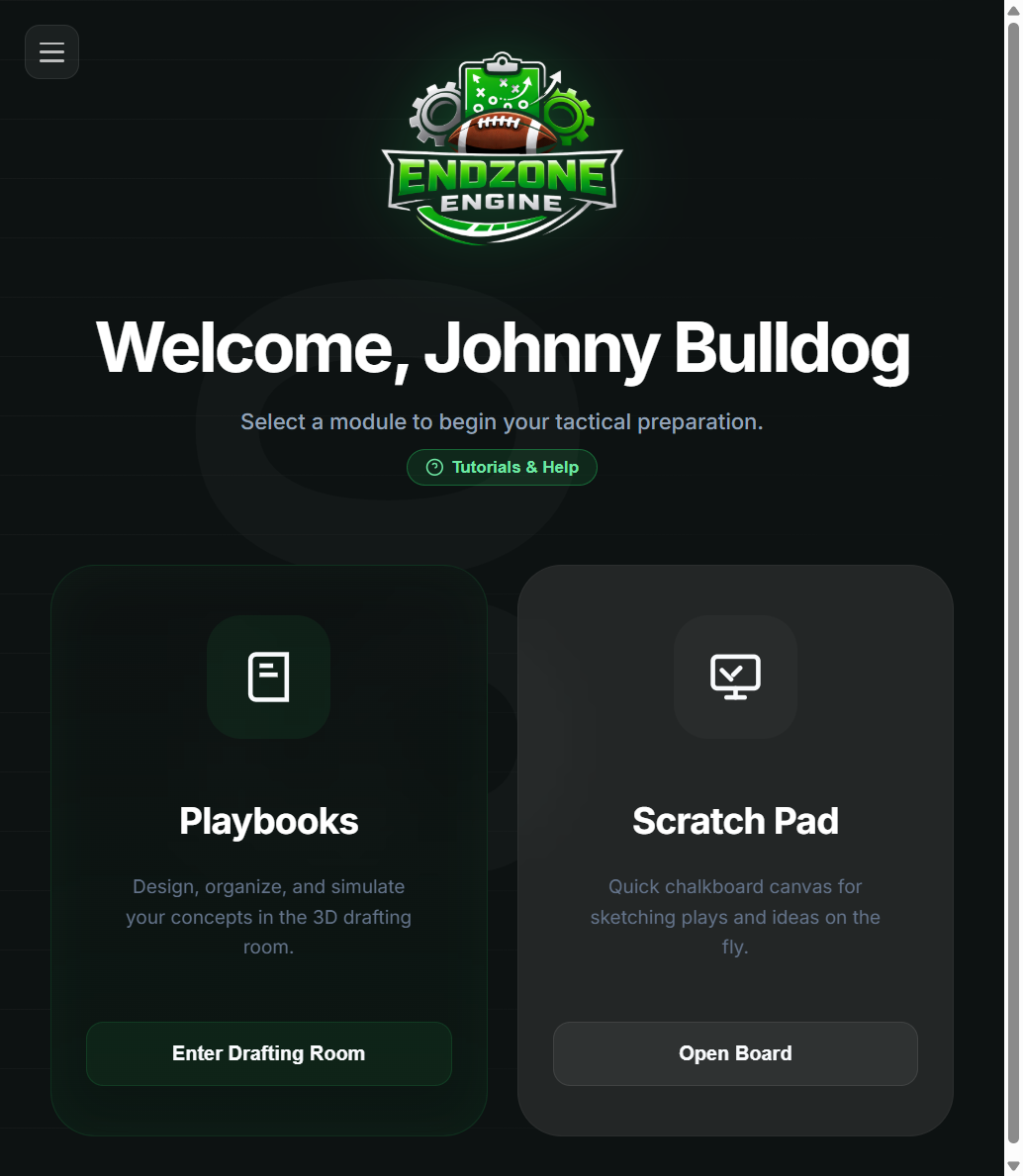 A player's simplified mobile view — the play with their name highlighted and their coaching note shown.